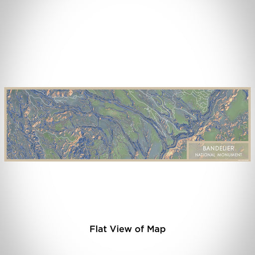 Flat View of Map Custom Bandelier National Monument Map Enamel Mug in Afternoon