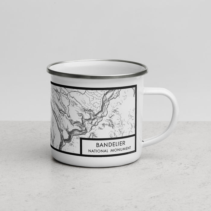 Right View Custom Bandelier National Monument Map Enamel Mug in Classic