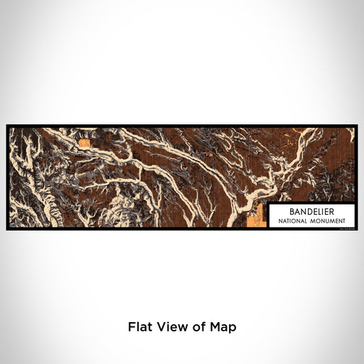 Flat View of Map Custom Bandelier National Monument Map Enamel Mug in Ember
