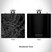 Rendered View of Bandelier National Monument Map Engraving on 6oz Stainless Steel Flask in Black