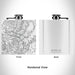 Rendered View of Bandelier National Monument Map Engraving on 6oz Stainless Steel Flask in White