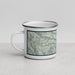 Left View Custom Bandelier National Monument Map Enamel Mug in Woodblock