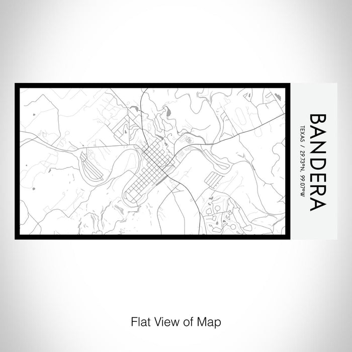 Rendered View of Bandera Texas Map on 17oz Stainless Steel Insulated Bottle with printed classic style map