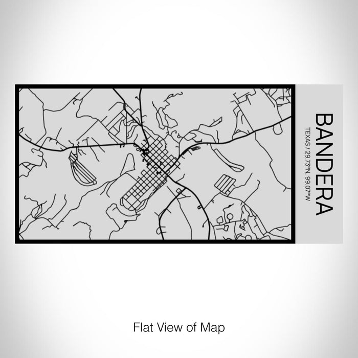 Rendered View of Bandera Texas Map on 17oz Stainless Steel Insulated Cola Bottle in Stainless