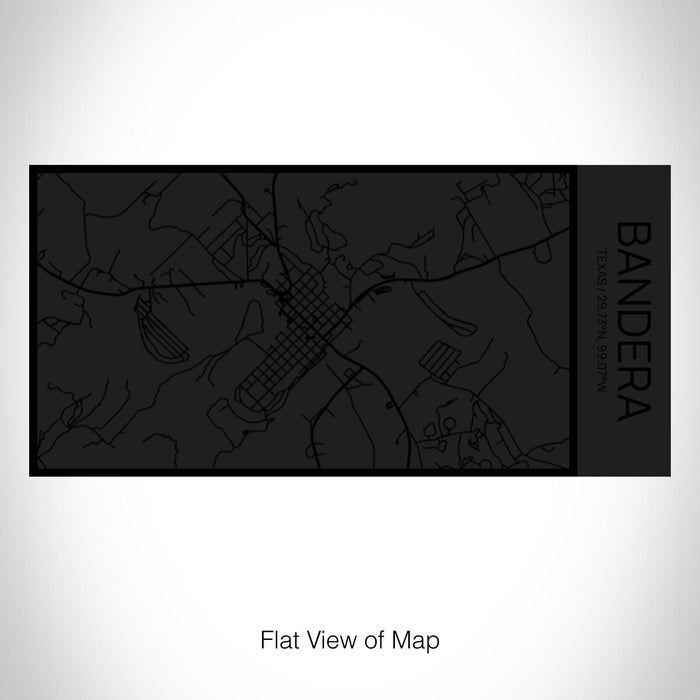Rendered View of Bandera Texas Map on 17oz Stainless Steel Insulated Cola Bottle in Stainless in Matte Black