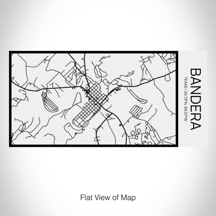 Rendered View of Bandera Texas Map on 17oz Stainless Steel Insulated Cola Bottle in Stainless in Matte White
