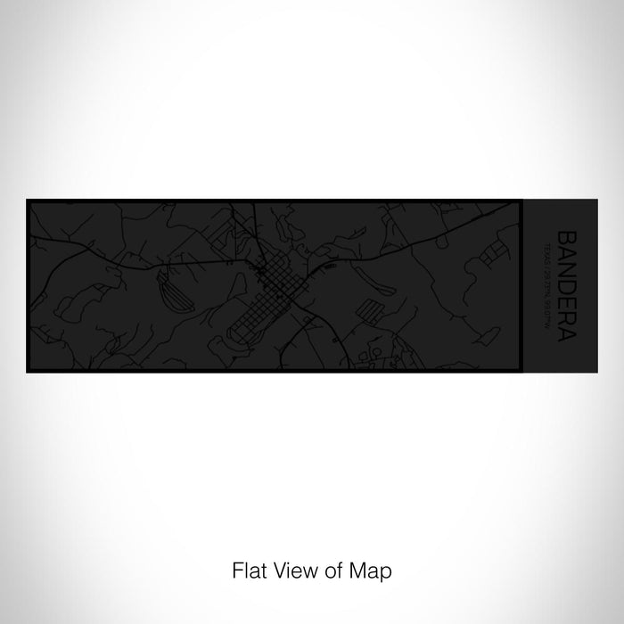 Rendered View of Bandera Texas Map on 10oz Stainless Steel Insulated Cup in Matte Black with Sliding Lid