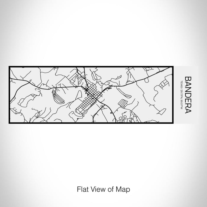 Rendered View of Bandera Texas Map on 10oz Stainless Steel Insulated Cup in Matte White with Sliding Lid