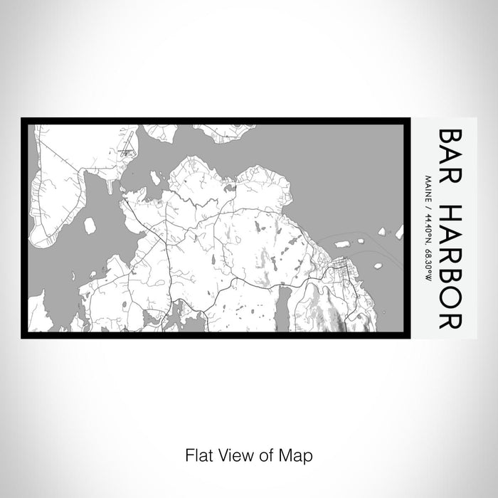 Rendered View of Bar Harbor Maine Map on 17oz Stainless Steel Insulated Bottle with printed classic style map