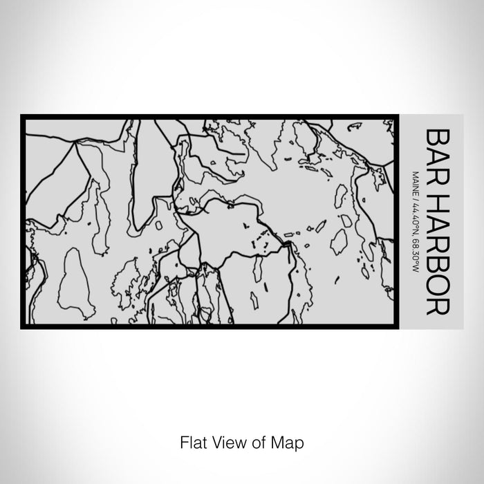 Rendered View of Bar Harbor Maine Map on 17oz Stainless Steel Insulated Cola Bottle in Stainless