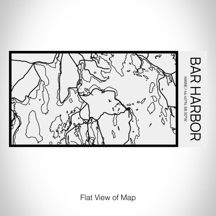 Rendered View of Bar Harbor Maine Map on 17oz Stainless Steel Insulated Cola Bottle in Stainless in Matte White