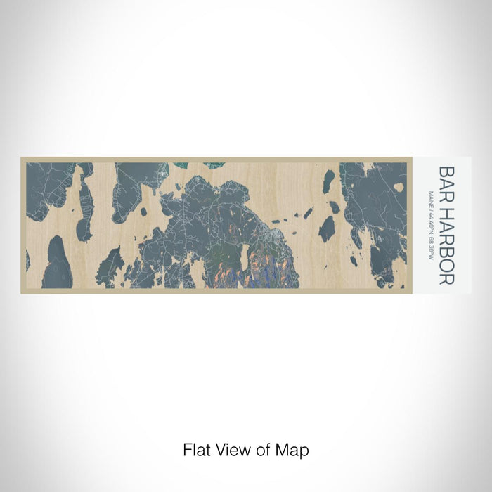 Rendered View of Bar Harbor Maine Map on 10oz Stainless Steel Insulated Cup in Afternoon with Sliding Lid