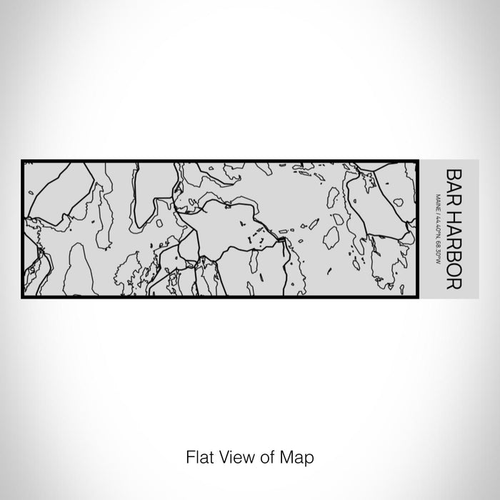 Rendered View of Bar Harbor Maine Map on 10oz Stainless Steel Insulated Cup with Sipping Lid