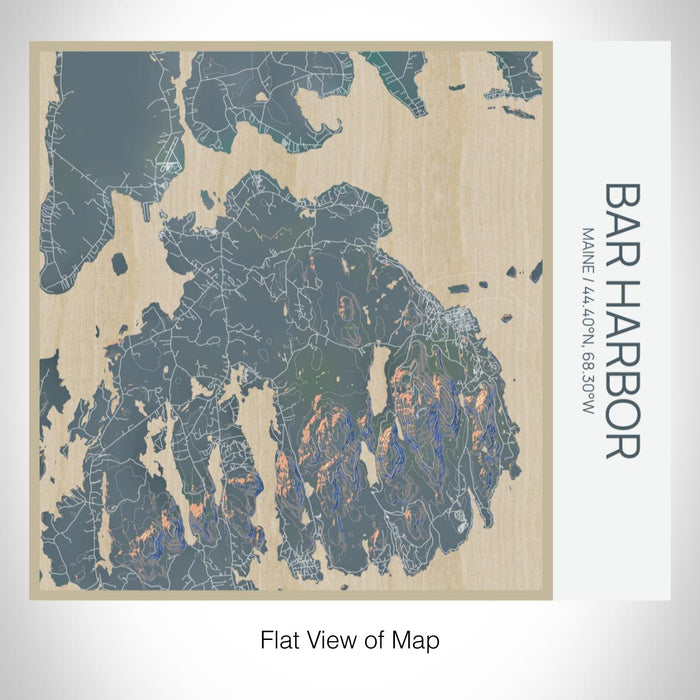 Rendered View of Bar Harbor Maine Map on 17oz Stainless Steel Insulated Tumbler in Afternoon Map Style