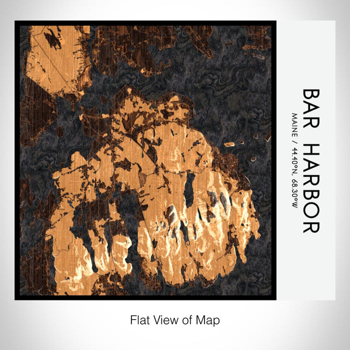 Rendered View of Bar Harbor Maine Map on 17oz Stainless Steel Insulated Tumbler in Ember Map Style