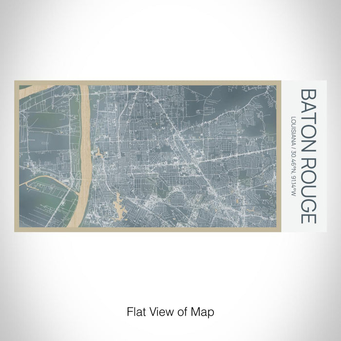 Rendered View of Baton Rouge Louisiana Map on 17oz Stainless Steel Insulated Bottle with printed afternoon style map