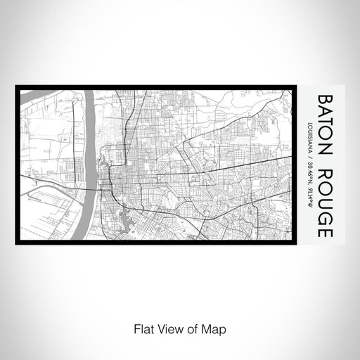 Rendered View of Baton Rouge Louisiana Map on 17oz Stainless Steel Insulated Bottle with printed classic style map