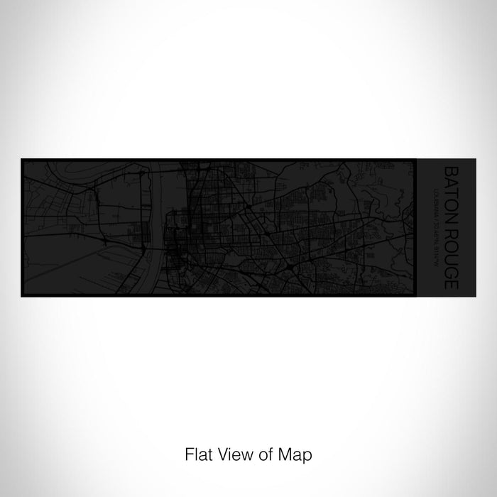 Rendered View of Baton Rouge Louisiana Map on 10oz Stainless Steel Insulated Cup in Matte Black with Sliding Lid