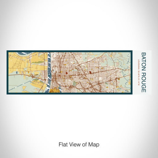 Rendered View of Baton Rouge Louisiana Map on 10oz Stainless Steel Insulated Cup in Woodblock with Sliding Lid