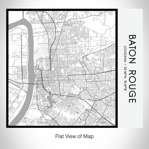 Rendered View of Baton Rouge Louisiana Map on 17oz Stainless Steel Insulated Tumbler in Classic Map Style