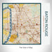 Rendered View of Baton Rouge Louisiana Map on 17oz Stainless Steel Insulated Tumbler in Woodblock Map Style