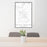 24x36 Battle Ground Washington Map Print Portrait Orientation in Classic Style Behind 2 Chairs Table and Potted Plant