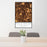 24x36 Battle Ground Washington Map Print Portrait Orientation in Ember Style Behind 2 Chairs Table and Potted Plant