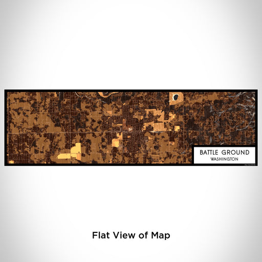 Flat View of Map Custom Battle Ground Washington Map Enamel Mug in Ember