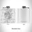 Rendered View of Battle Ground Washington Map Engraving on 6oz Stainless Steel Flask in White