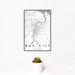 12x18 Bay City Michigan Map Print Portrait Orientation in Classic Style With Small Cactus Plant in White Planter
