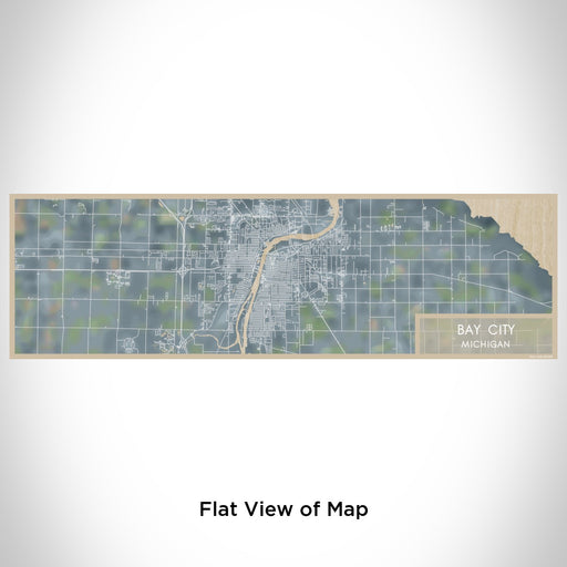 Flat View of Map Custom Bay City Michigan Map Enamel Mug in Afternoon