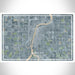 Bay City Michigan Map Print Landscape Orientation in Afternoon Style With Shaded Background