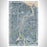 Bay City Michigan Map Print Portrait Orientation in Afternoon Style With Shaded Background