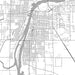 Bay City Michigan Map Print in Classic Style Zoomed In Close Up Showing Details