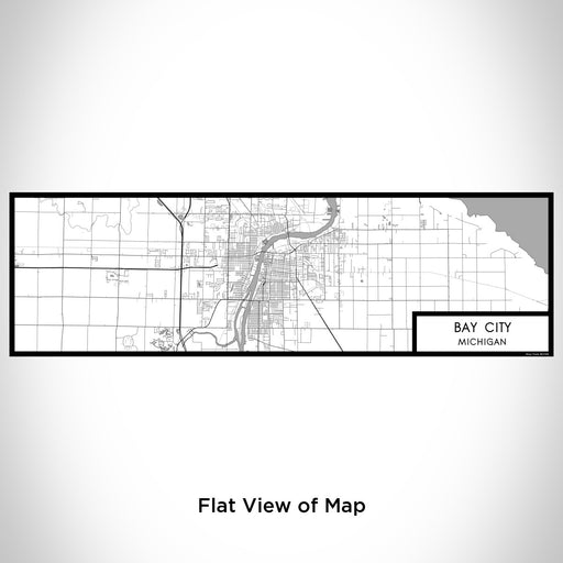 Flat View of Map Custom Bay City Michigan Map Enamel Mug in Classic