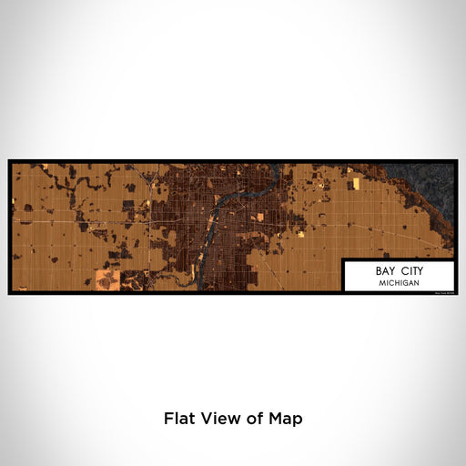 Flat View of Map Custom Bay City Michigan Map Enamel Mug in Ember