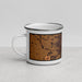 Left View Custom Bay City Michigan Map Enamel Mug in Ember