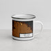 Right View Custom Bay City Michigan Map Enamel Mug in Ember