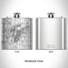 Rendered View of Bay City Michigan Map Engraving on 6oz Stainless Steel Flask