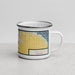 Right View Custom Bay City Michigan Map Enamel Mug in Woodblock