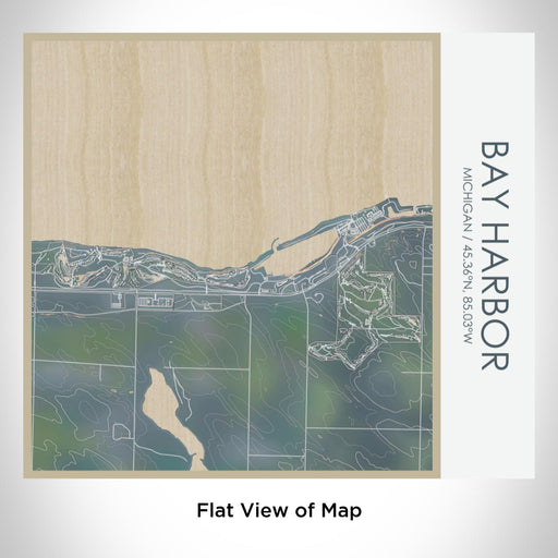 Rendered View of Bay Harbor Michigan Map on 17oz Stainless Steel Insulated Tumbler in Afternoon Map Style