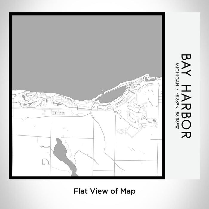 Rendered View of Bay Harbor Michigan Map on 17oz Stainless Steel Insulated Tumbler in Classic Map Style