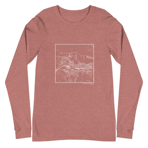 Bay Point California  Map Unisex Long-Sleeve T-shirt with City inscription in Heather Mauve