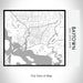 Rendered View of Baytown Texas Map on 20oz Stainless Steel Insulated Bottle with Bamboo Top with printed classic style map