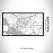 Rendered View of Baytown Texas Map on 17oz Stainless Steel Insulated Bottle with printed classic style map