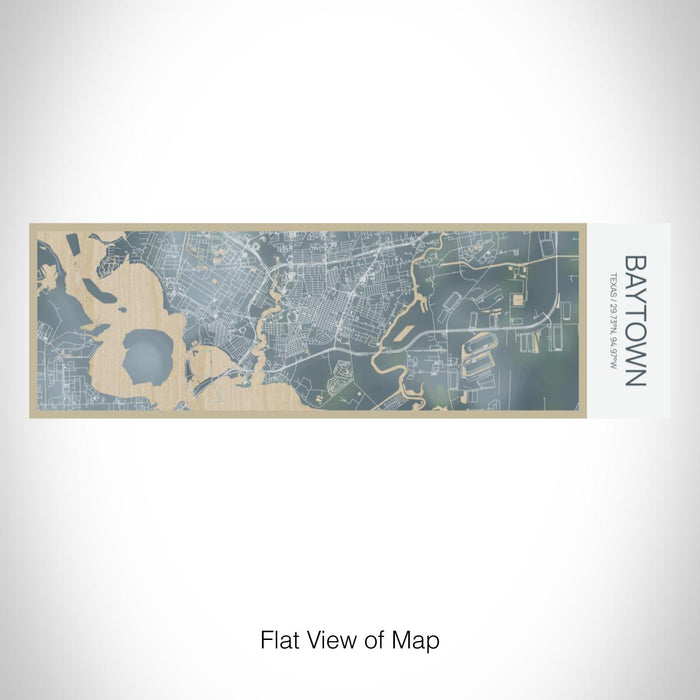 Rendered View of Baytown Texas Map on 10oz Stainless Steel Insulated Cup in Afternoon with Sliding Lid