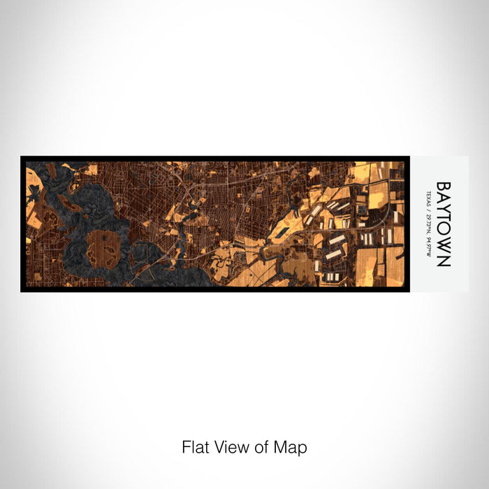 Rendered View of Baytown Texas Map on 10oz Stainless Steel Insulated Cup in Ember with Sliding Lid