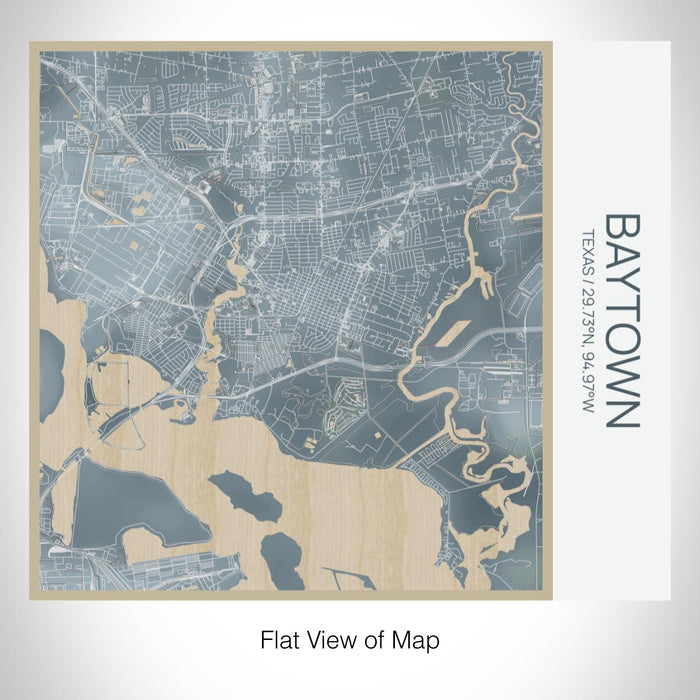 Rendered View of Baytown Texas Map on 17oz Stainless Steel Insulated Tumbler in Afternoon Map Style