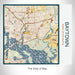 Rendered View of Baytown Texas Map on 17oz Stainless Steel Insulated Tumbler in Woodblock Map Style
