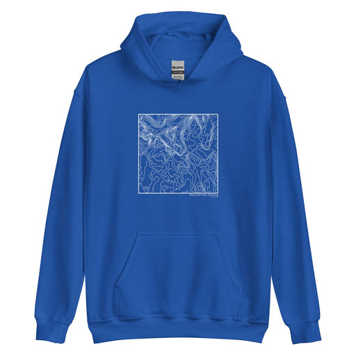Beartooth Pass Wyoming Topographic  Map Unisex Hoodie Sweater with City inscription in Royal Blue
